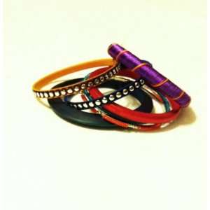  Multi Colored Stackable Bangles Jewelry