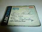 1970s ABC TV NEWS ID CARD PASS COOL BEYOND RARE  