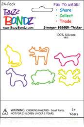 Cats, Dogs, Frogs Silly Band Rubber Bands Bracelets  