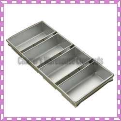x4.5 4 STRAP STRAPPED BREAD PAN ALUMINUM STEEL NEW  