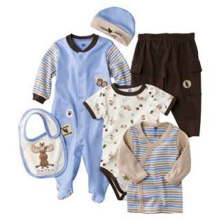 Hudson Baby Moose Crossing 6 Piece Gift Set   Blue product details 