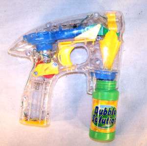 LIGHT UP FLASHING BUBBLE GUN machine toy blower bubbles  