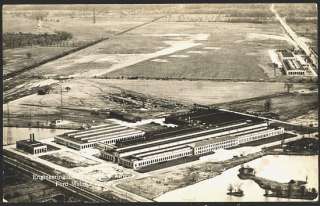 Dearborn Michigan MI 1940s Aerial View Ford Engineering Lab & Airport 