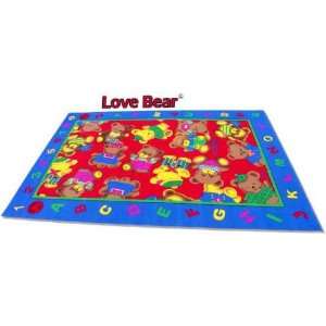  Cuddly Love Bear Classrom Rug by Kids World Carpets