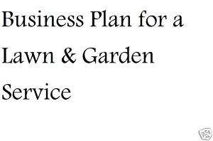 Business Plan for a Lawn and Garden Service  