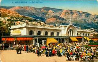 Monaco 1912 Cafe de Paris Outside Seating Postcard  