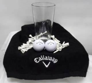 New Callaway HX Hot Plus Gift Set Glass towel tees and golf ball 