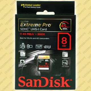   Extreme Pro SDHC Memory Card 45MB/s 300X SD Class10 UHS 1 8G  