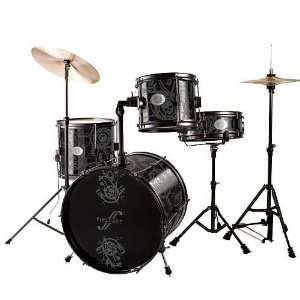  First Act Drum Set   Black with Skulls Musical 