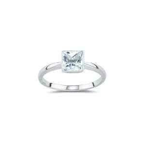  1.19 Cts Sky Blue Topaz Solitaire Ring in Platinum 7.0 