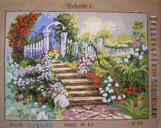 Gobelin L Needlepoint Canvas Tapestry   Garden Flowers  