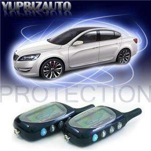 Way Car Security Alarm System LCD Remote Engine Start  