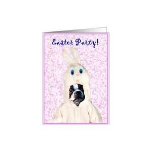  Easter party invitation Boston Terrier Card Health 