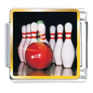 Bowling Pins Sports Italian Charms Bracelet Link