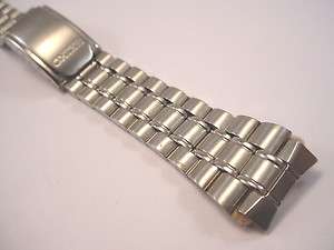   Vintage Brushed Stainless Steel Mens Watch Band 18mm Curved Lug  