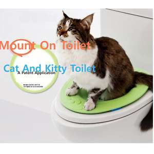 Cat Kitty Toilet Seat Potty Litter Training Kit Box  