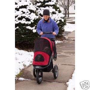 Pet Gear All Terrain Jogger Dog Stroller in Burgundy for Pets up to 75 