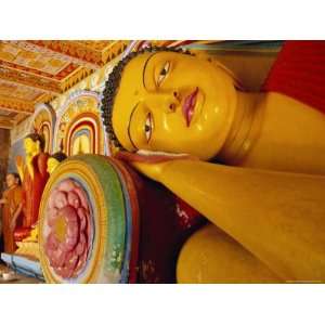Reclining Buddha Statue Isurumuniya, Anuradhapura, Sri Lanka, Asia 