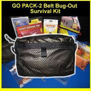 Go Pack 2 Belt Bug Out Survival & Medical Kit  Sports 