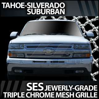 1999 2002 chevy silverado ses chrome mesh grille ses trims jewelry 