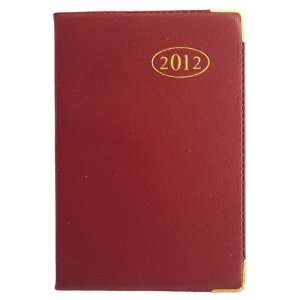  2012 Premium Gilt Corner Pocket Diary   Red