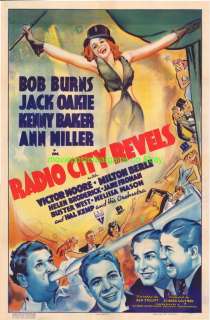RADIO CITY REVELS MOVIE POSTER 1938 ANN MILLER MUSICAL  