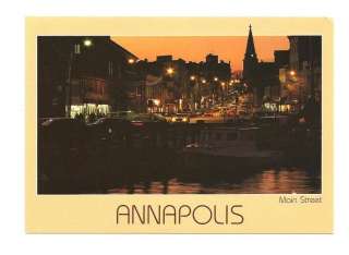 ANNAPOLIS MD Main Street From City Dock Night View PC  