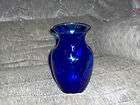 Indiana Glass Company Cobalt Blue Swirled Glass Vase