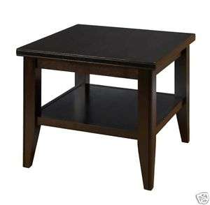 Casual Maple Small Square Coffee Table Shelf 4 Finishes  