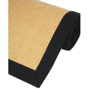  Price Carpet   Honey Color Sisal Area Rug w/ Black Cotton Edge 