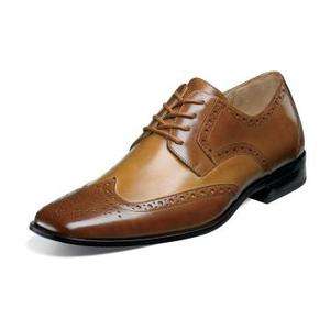   Mens Lace Up Casual Dress Shoes Cognac/Taupe 24738 All Sizes  