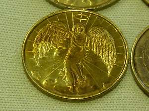   Angel Goldtone Pocket Protector Coin Religious Lot of 6  