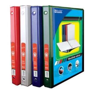   Color 3 Ring View Binder w/ 2 Pockets, Case Pack 48