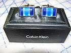   Klein Cuff Links CK dress shirt mens jewelry stone colored suit fancy