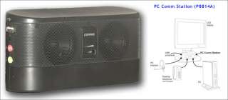 The Compaq Evo Desktop that is featured has been powered up and 
