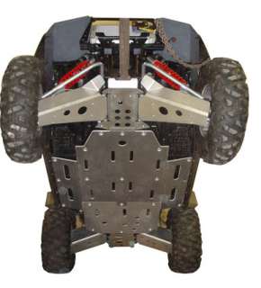 Complete ATV Quad Skid Plate Bash Guard Frame Glide Set