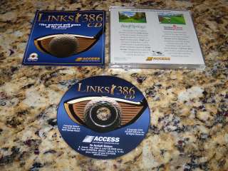 LINKS 386 GOLF PC XP COMPUTER / VIDEO GAME EXCELLENT CONDITION 