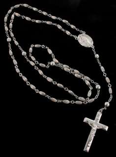 ANTIQUE STERLING SILVER MARYKNOLL CREED ROSARY BEAUTIFUL BEADED  