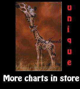 Giraffe Cross Stitch Chart Pattern Anchor threads Floss Animal Love 