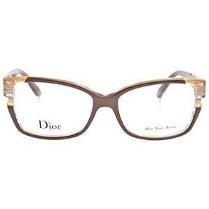  Christian Dior 3191 Striped Brown Gold Eyeglasses Health 