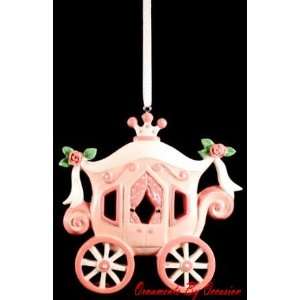  Princess Carriage Little Girl Pink Personalized Ornament 