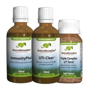 Native Remedies Triple Complex UT Tonic, UTI Clear and ImmunityPlus 