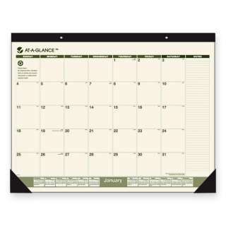 At A Glance Recycled Monthly Desk Pad Calendar   SK32G00   2012   22 