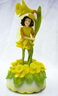 San Francisco Music Box   Flower Fairy Daffodil Figurine  