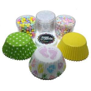   Shower Cupcake Kit by Crispie Sweets   Sprinkles and Baking Cups Set