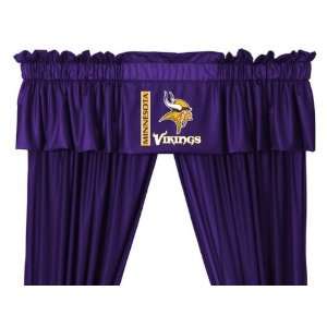   Vikings Window Treatments Valance and Drapes