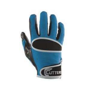  Cutters(r) Football Quarterback Gloves   Black Medium 