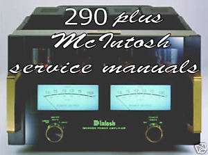 MCINTOSH SERVICE MANUAL AUDIO AMP AMPLIFIER REPAIR DVD  