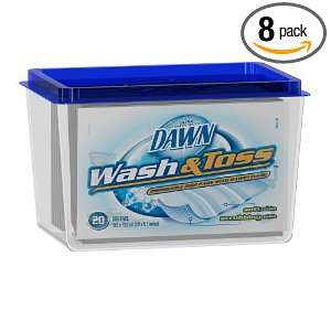  Dawn Wash & Toss Disposable Dish Pads, Case Pack, Eight 