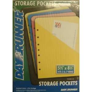 041 175 Day Runner Storage Pockets. 4 per Package. Size 5 1/2 x 8 1/2 